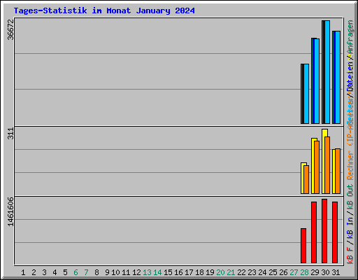 Tages-Statistik im Monat January 2024
